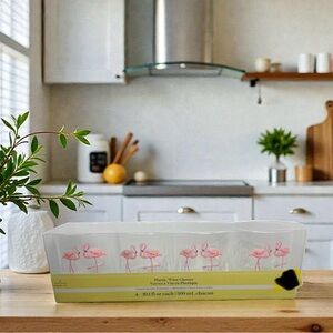 Plastic Flamingo Wine Glass Set